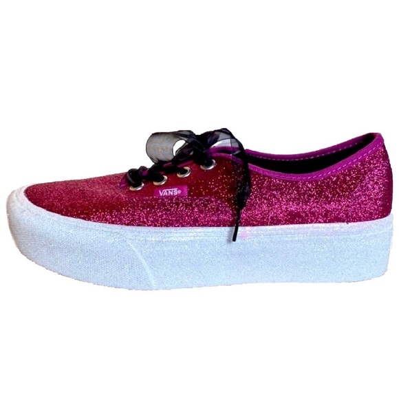 vans glitter platform shoes
